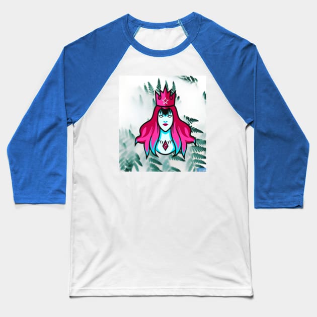 mystic queen of the forest illustration Baseball T-Shirt by brighter bolder louder